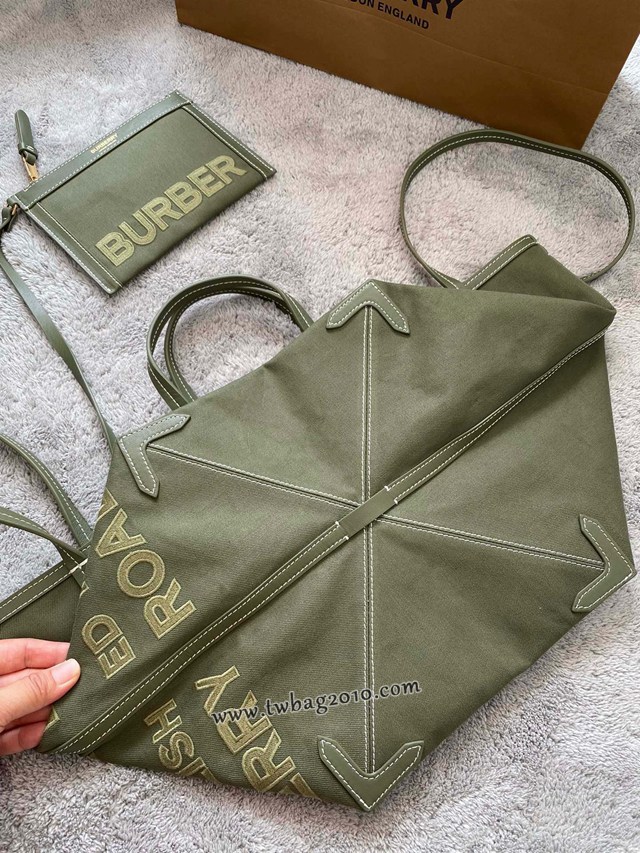 Burberry專門店新款沙灘托特包 巴寶莉帆布購物袋手提包 yxb1136
